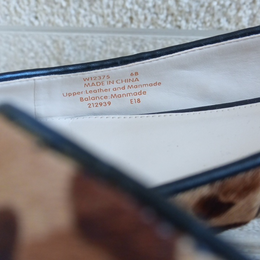 Like New Cole Haan Leather & Fur Upper with Leopard Print Flats - Picture 11 of 15